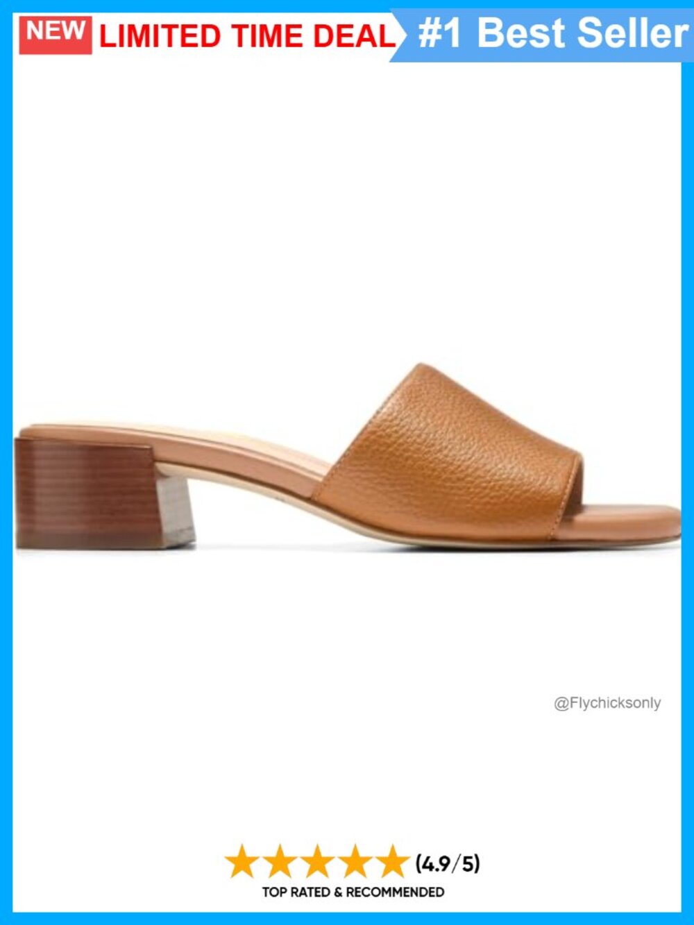 Cole Haan Womens Calli Single Band Block Heel Sandal Leather